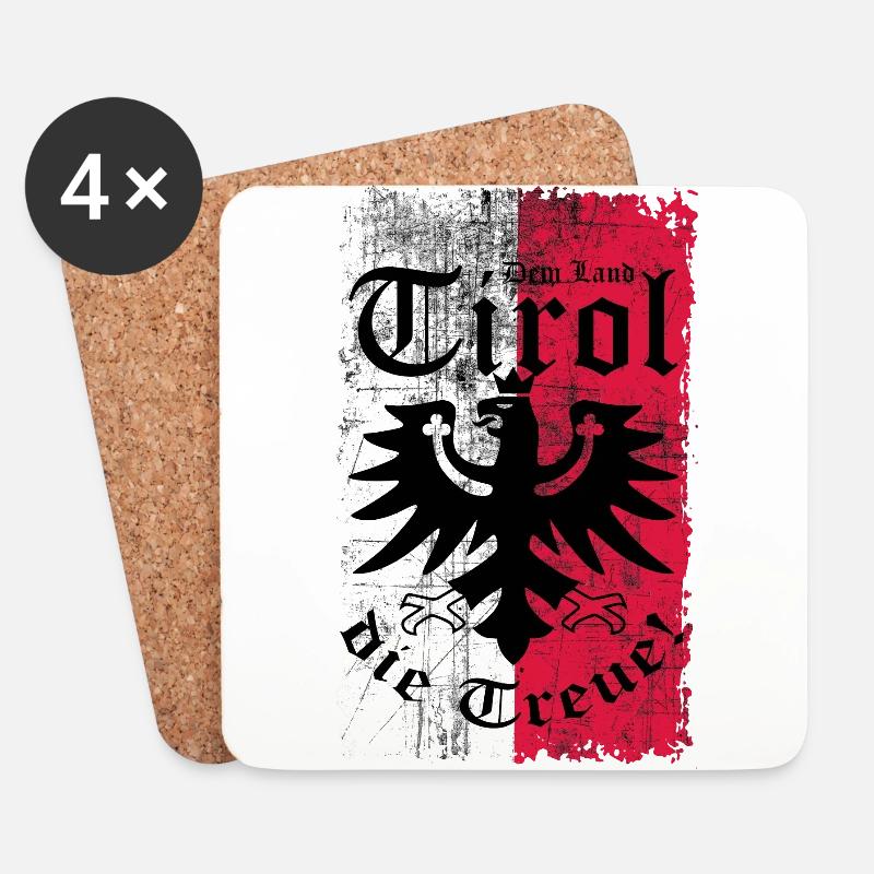 Tirol - Untersetzer (4er-Set) - Weiß