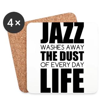 Jazz - Music - Blues - Funk - Jazzman - Groove - Coasters (set of 4) - white - Front