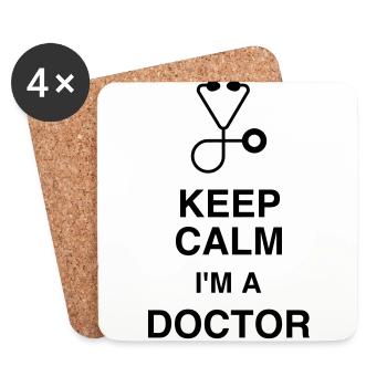 Doctor Arzt Médecin Docteur Medecine Life - Coasters (set of 4) - white - Front