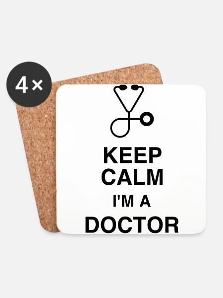 Arzt / Medizin / Ärztin / doctor - Untersetzer (4er-Set) - Weiß