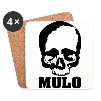 Mulo / manisch / tot / kaputt / Skull - Untersetzer (4er-Set) - Weiß - Vorne