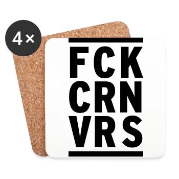 FCK CRN VRS - Untersetzer (4er-Set) - Weiß - Vorne