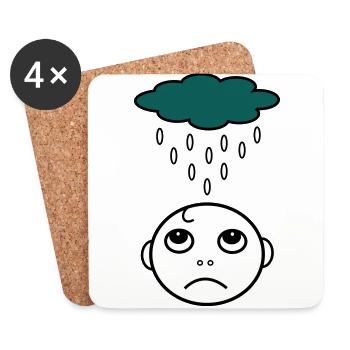 Bad weather - Coasters (set of 4) - white - Front