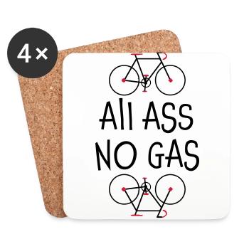 Tous Ass Non Gaz - chemise non seulement pour les cyclistes - Dessous de verre (lot de 4) - blanc - Devant