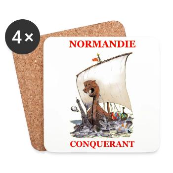 NORMANDIE CONQUERANT Kreation Louis RUNEMBERG © - Untersetzer (4er-Set) - Weiß - Vorne
