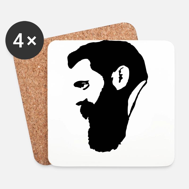 Theodor Herzl / Israel - Untersetzer (4er-Set) - Weiß