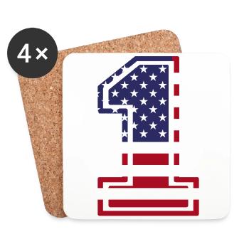 UNITED STATES - Coasters (set of 4) - white - Front
