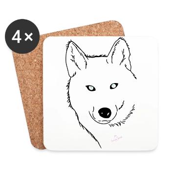 Snow - Dessous de verre (lot de 4) - blanc - Devant