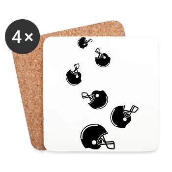 Football Helmet icon - Coasters (set of 4) - white - Front