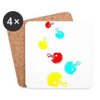 Football Helmet icon - Coasters (set of 4) - white - Front