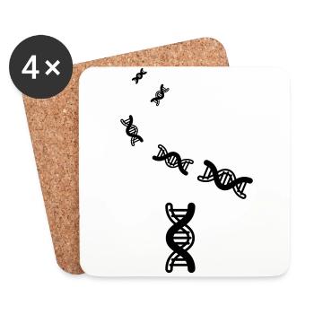 Dna symbol - Untersetzer (4er-Set) - Weiß - Vorne