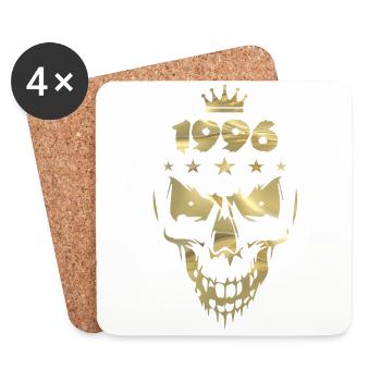 1996: L’Or du crâne (Skull Gold) - Dessous de verre (lot de 4) - blanc - Devant