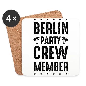 Berlin Party Crew - Dessous de verre (lot de 4) - blanc - Devant