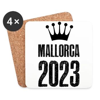 Mallorca 2023 Krone - Coasters (set of 4) - white - Front