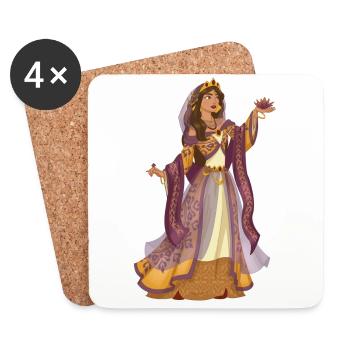 Queen Arabic Fairy Tales Fantasy - Coasters (set of 4) - white - Front
