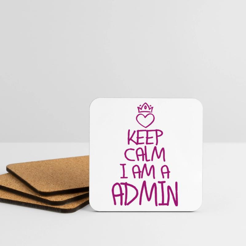 Keep Calm Admin cool Admin Geschenk Untersetzer (4er-Set)