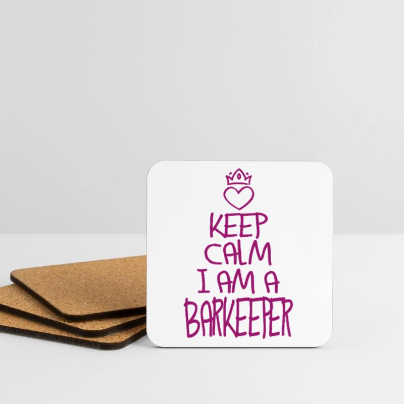 Keep Calm Bartender Cool Bartender Gift Coasters (set of 4)
