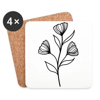 simple wildflower - Coasters (set of 4) - white - Front