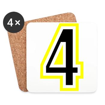4 Number College - Coasters (set of 4) - white - Front
