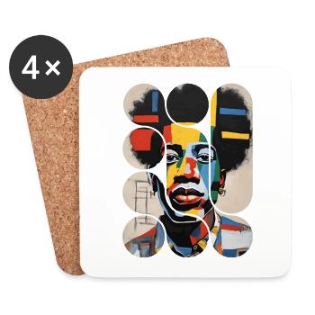 Urban Multicolor Glow - Coasters (set of 4) - white - Front