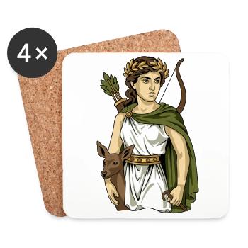 Mugwort - Coasters (set of 4) - white - Front
