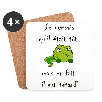 têtard - Dessous de verre (lot de 4) - blanc - Devant