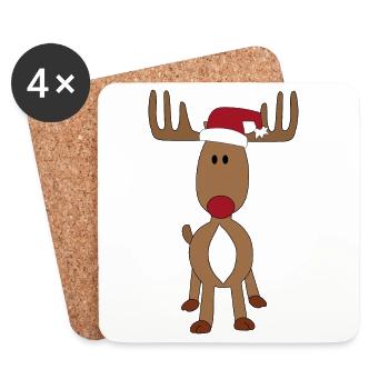 Weihnachten - Untersetzer (4er-Set) - Weiß - Vorne