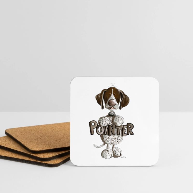 Happy German Shorthaired Pointer Coasters (set of 4)