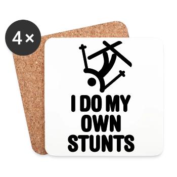I do my own stunts - skiing / ski - Untersetzer (4er-Set) - Weiß - Vorne