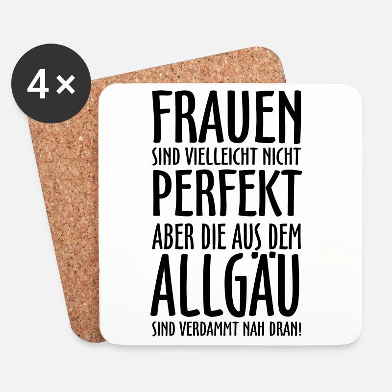 Frauen aus dem Allgäu - Untersetzer (4er-Set) - Weiß