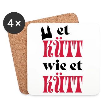 Karneval - Untersetzer (4er-Set) - Weiß - Vorne