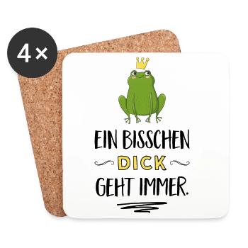 Lustige Sprüche - Untersetzer (4er-Set) - Weiß - Vorne