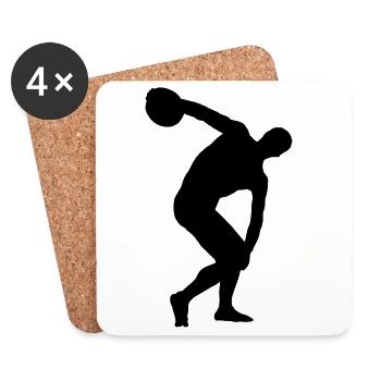 Discus throwing - Coasters (set of 4) - white - Front