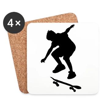 Skate board tricks - Coasters (set of 4) - white - Front