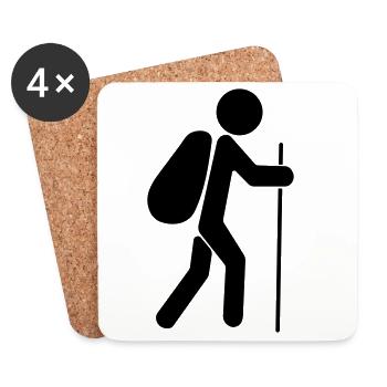 Bergsteiger - Untersetzer (4er-Set) - Weiß - Vorne