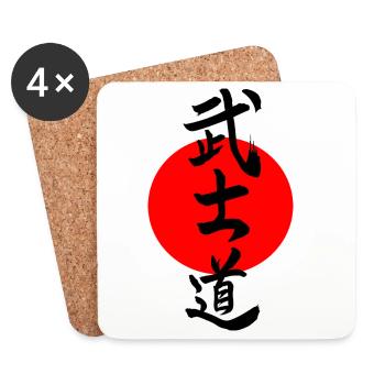 Bushido Kanji - Untersetzer (4er-Set) - Weiß - Vorne
