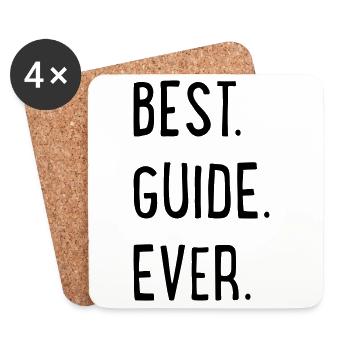 BEST GUIDE EVER - Untersetzer (4er-Set) - Weiß - Vorne