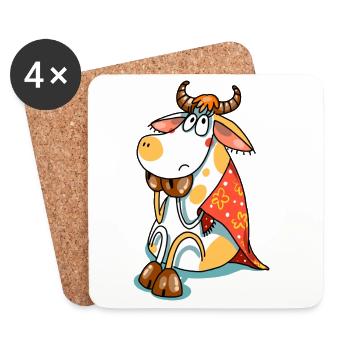 Orange Baby Dragon Feeding Bottle Cute Shirt - Coasters (set of 4) - white - Front