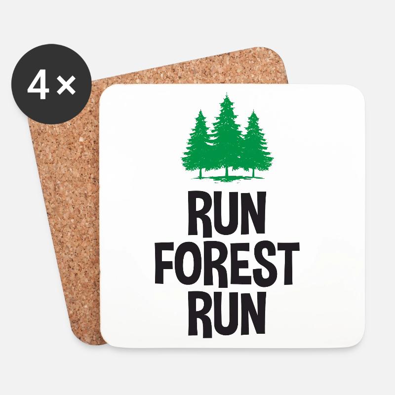 Run Forest Run - Untersetzer (4er-Set) - Weiß