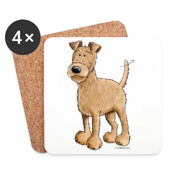 Irish Terrier Dog I Dog breed - Coasters (set of 4) - white - Front