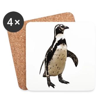 süße pinguine, Zügel Pinguin, wasservogel - Untersetzer (4er-Set) - Weiß - Vorne