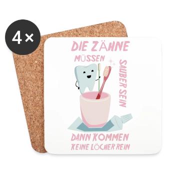 Pediatric dentist saying - Coasters (set of 4) - white - Front