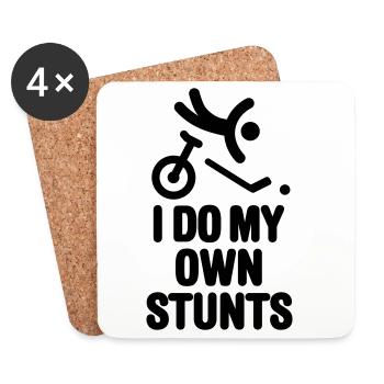 I do my own stunts unicycle hockey unicycling - Coasters (set of 4) - white - Front