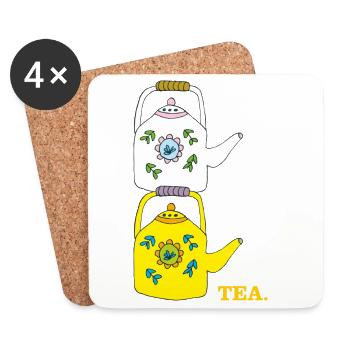 Tea - Coasters (set of 4) - white - Front