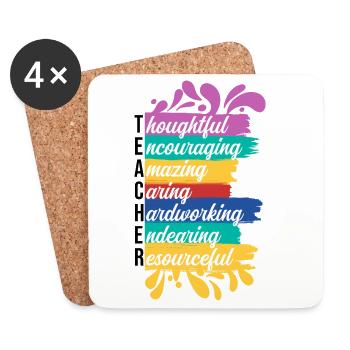 Teacher being - Coasters (set of 4) - white - Front