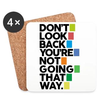 Don't look back - Coasters (set of 4) - white - Front