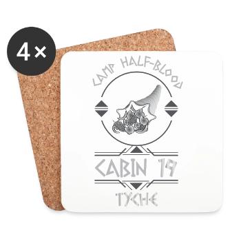 Cabin #19 in Camp Half Blood, Child of Tyche - Coasters (set of 4) - white - Front
