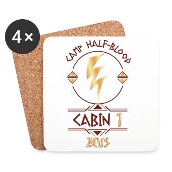 Cabin #1 in Camp Half Blood, Child of Zeus - Coasters (set of 4) - white - Front