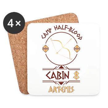 Cabin #8 in Camp Half Blood, Child of Artemis - Coasters (set of 4) - white - Front