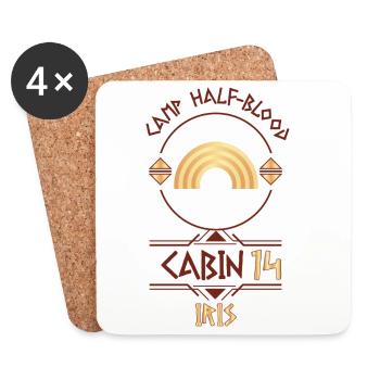 Cabin #14 in Camp Half Blood, Child of Iris - Coasters (set of 4) - white - Front